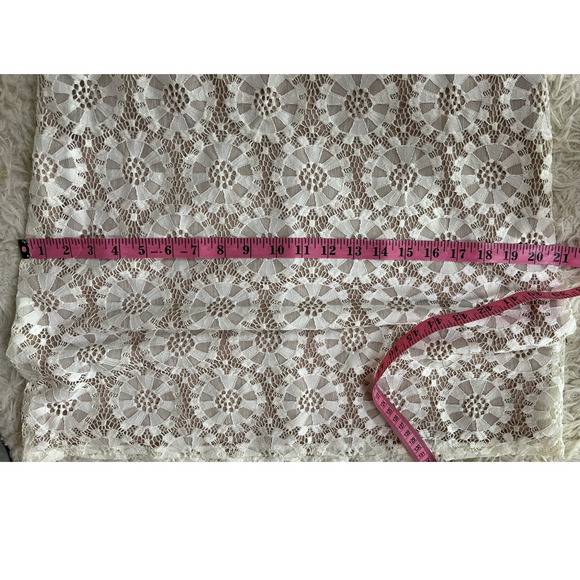 Vince Camuto Womens Size 12 White Lace Nude Lined Sheath Dress #0416 - Picture 12 of 12